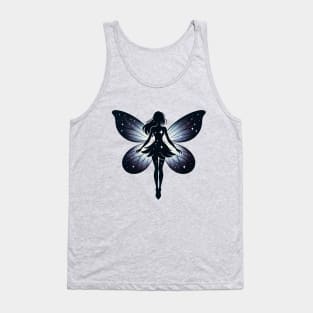 Stellar Silhouette Fairy - Enchanted Night Wings Tank Top